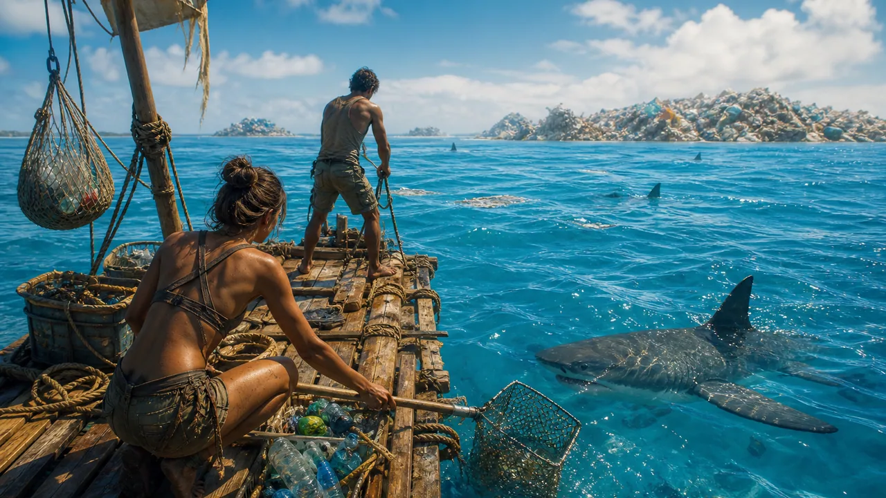 Raft guide art — open ocean and hunger on Windows PC