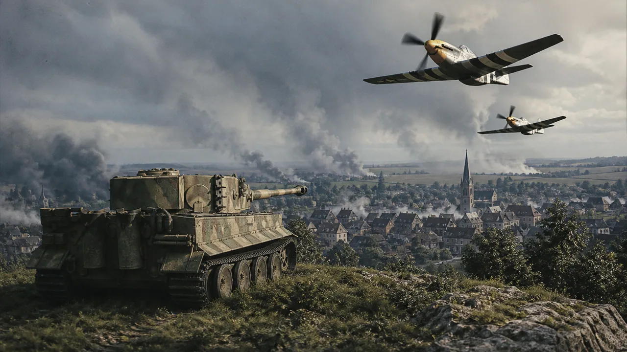 War Thunder guide art — Advance to the Rhine and spawn points on Windows PC